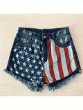 Patriotic Jean Shorts