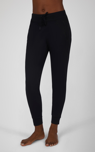 Yogalicious Lux Side Zip Pocket Jogger Pants - Black