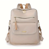 Oxford Nylon Backpack - Beige
