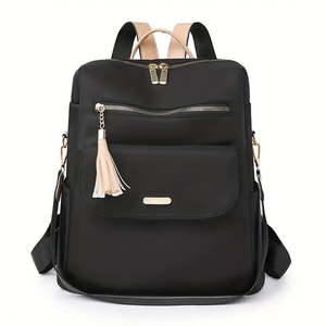 Oxford Nylon Backpack - Black