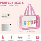 "STUFF" Large Capacity Travel Pouch - White