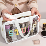 "STUFF" Large Capacity Travel Pouch - White