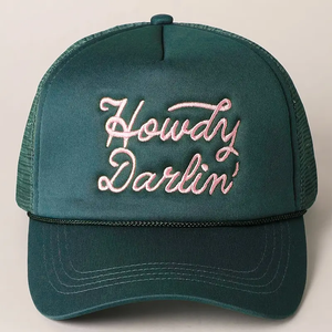 Howdy Darlin' Trucker Hat - Deep Green