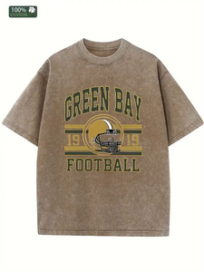 Green Bay Football Oversized Tee - Brown