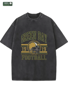 Green Bay Football Oversized Tee - Black