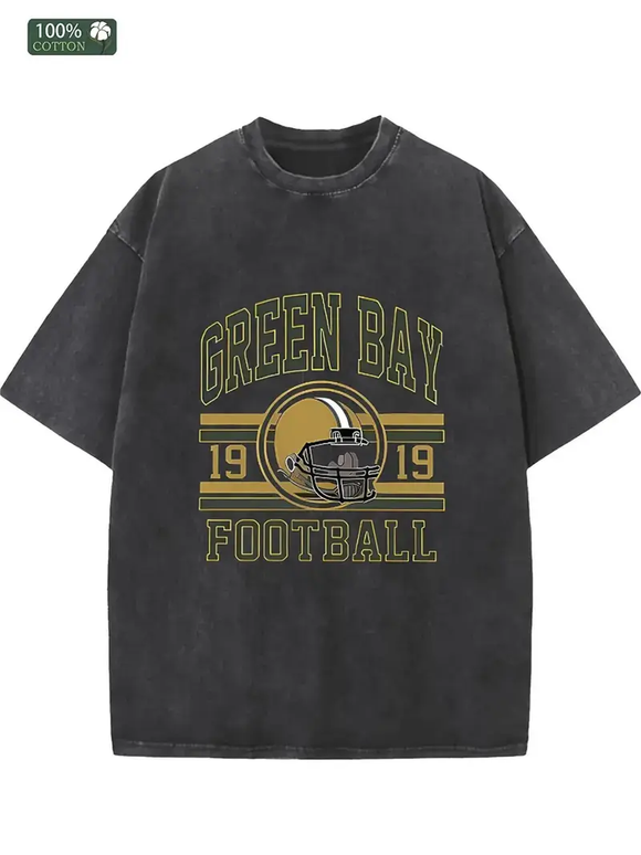Green Bay Football Oversized Tee - Black