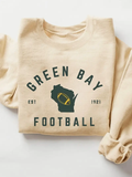 "Green Bay Football" Beige Crewneck