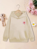 Girl's Floral Print Hoodie