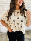 Black & White Bow Blouse