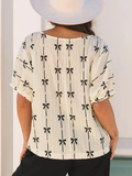 Black & White Bow Blouse