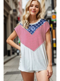 Stars & Stripes Colorblock Top