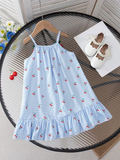 Girl's Sweet Cherry Summer Dress