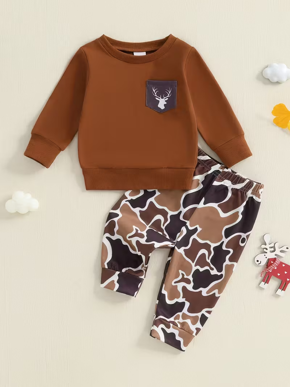 Baby Boy Camo Hunting 2 PC Set