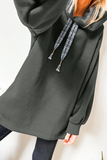 Fleece Lined Adjustable Drawstring Oversize Hoodie