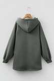 Fleece Lined Adjustable Drawstring Oversize Hoodie