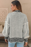Chunky Knit Drop Sleeve Cardigan - Grey