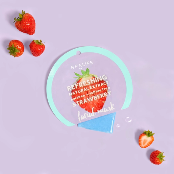 Refreshing Strawberry Spalife Fruit Facial Sheet Masks