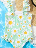 Girl's One Piece Daisy Swimsuit
