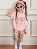 2 PC Summer Bow Girl's Set