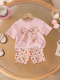 2 PC Summer Bow Girl's Set