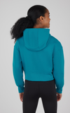 90 Degree Girls Scuba Full Zip Everyday Hoodie Jacket - Crystal Teal