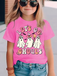 Girl's "Let's Go Ghouls" Graphic Tee