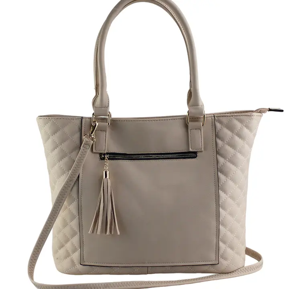 Tote Handbag - Beige