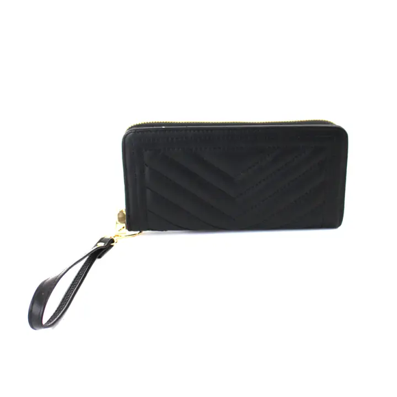 Quilted Wallet - Black