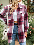 Burgundy Plaid Shacket