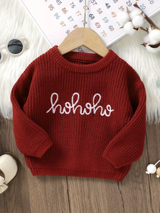 Baby Girl "Ho Ho Ho" Knit Sweater