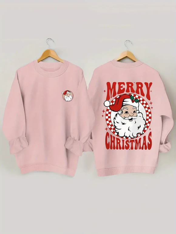 Adult Cartoon Santa Crewneck Sweatshirt