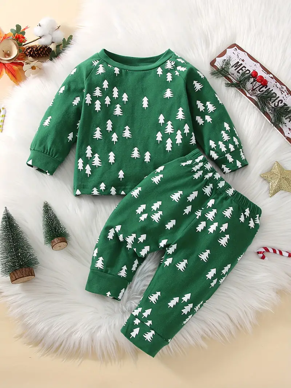 Baby 2 PC Christmas Tree Lounge Set