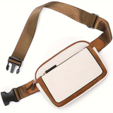 White & Brown Crossbody Bag