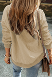 Khaki Quilted Exposed Seam Hoodie