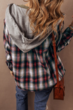 Red Plaid Hooded Shacket