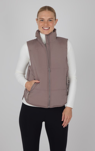 Below Zero Puffer Vest with Zipper Pockets - Mocha