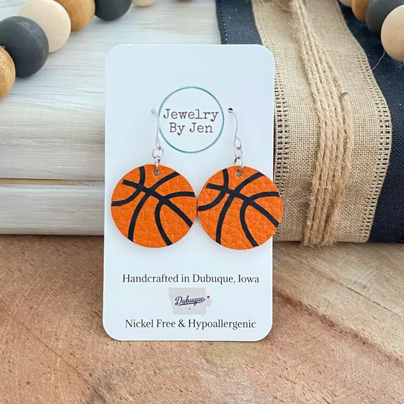 Basketball Dangle Earrings