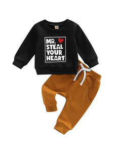 Boy's "Mr. Steal Your Heart" 2 PC Lounge Set