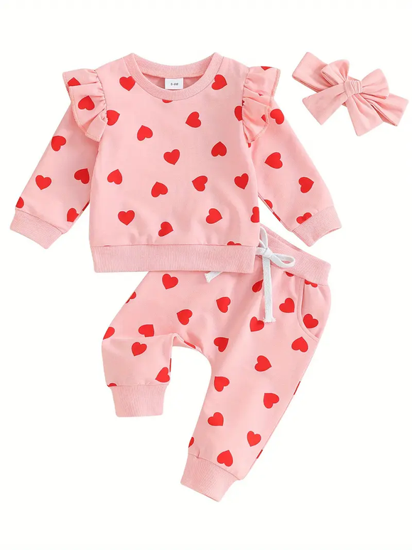 Girl's Heart Lounge Set