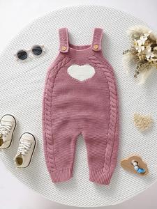 Baby Girl Knit Heart Bodysuit