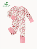 Baby Girl Bow Print Bamboo Pajamas