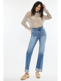 KanCan High Rise Cuffed Straight Jeans - KC20065M