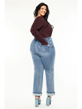 Curvy KanCan Mid-Rise True Straight Jeans - KC20064M-P