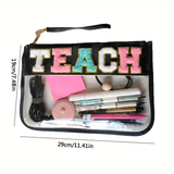 "TEACH" Clear Storage Bag