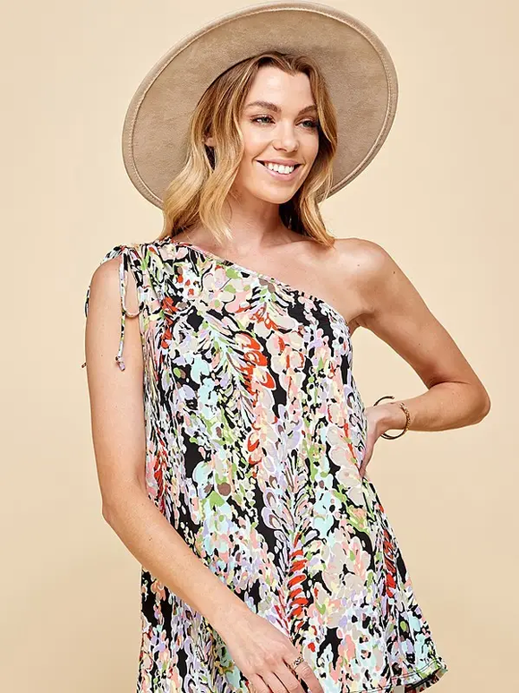 Floral One Shoulder Top