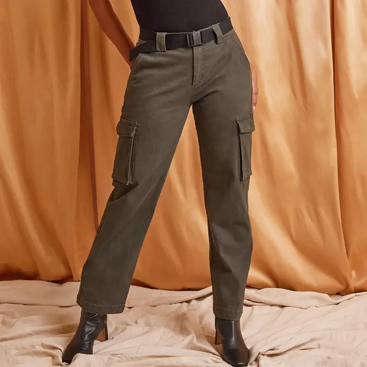 YMI Missy High Rise Belted Cargo Pant – The HMM Boutique