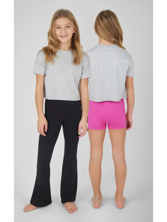 Girls Super Soft T Shirt, Leggings, Flare - 3 PCS SET: Gray/Pink/Black