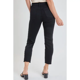 YMI Missy Black Straight Ankle Ripped Jean