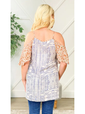 Terracotta Ivory Mixed Print Sleeveless Blouse