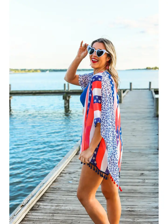 Stars and Stripes Cover Up w/ Tassels
